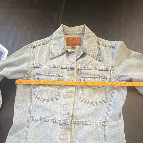 Vtg 60s 70s Levis White Tab Denim Chore Jacket Copper Buttons white tab image 9