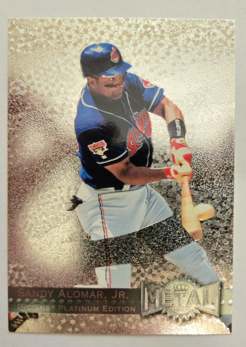 1996 Fleer Metal Baseball PLATINUM EDITION 42 Sandy Alomar, Jr., Indians