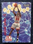 1998 Fleer Tradition #142 Michael Jordan Plus Factor Insert Card Bulls GOAT