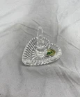 Waterford Crystal Vintage Ring Holder Heart Shaped 3" Signed Trinket Dish Vanity