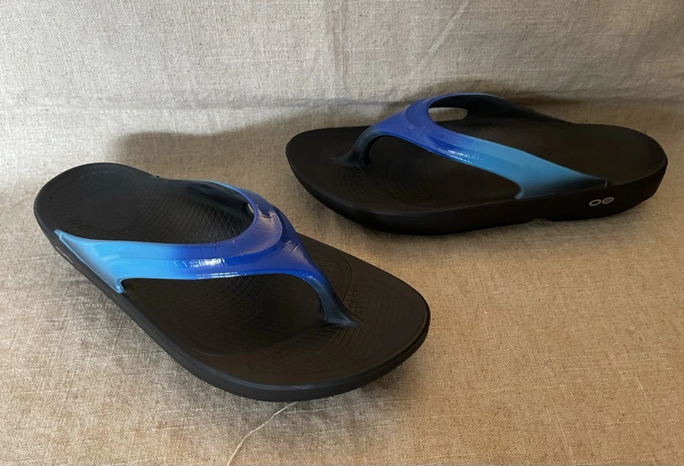 OOFOS 女式 OOlala 奢华恢复矫正鞋底凉鞋亚特兰蒂斯蓝色 11 码 — 第 3/4 张图片