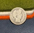 (#101821) Barber Half Dollar: 1894 O.  Good.  Better date.