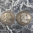 $1 FV Franklin Halves Exact Coins Pictured -FV101