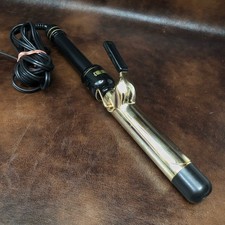 Hot Shot Tools Curling Iron 1" Gold Tone Color Model 1005