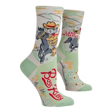 Blue Q Boss Kitty Women's Crew Socks