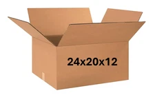 24" x 20" x 12" CARDBOARD BOX - 200 lb -  SINGLE BOX