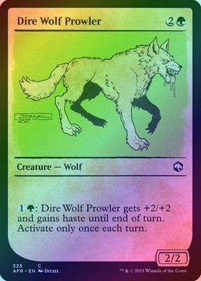 Dire Wolf Prowler Foil (325) Showcase Adventures in the Forgotten Realms AFR MTG
