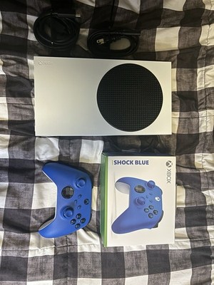 Microsoft Xbox Series S 512GB White Console w/ Shock Blue Controller 1440p