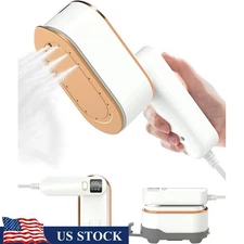 2-in-1 Portable Clothes Steamer Fast Heating Smart Display Wet Dry Ironing New
