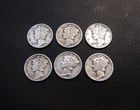 Lot Of 6 Silver Mercury Dimes! NO RESERVE!