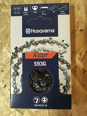 Original Husqvarna X-Cut S93G Sägekette 30 cm / 12'' 1,3 mm 3/8'' 45 TG