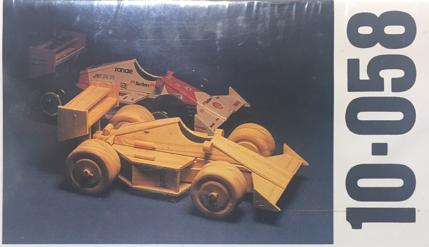 VINTAGE TROPI MACHINES MODEL 10-058 FORMULA ONE RACE CAR KIT  RARE WOOD TOY