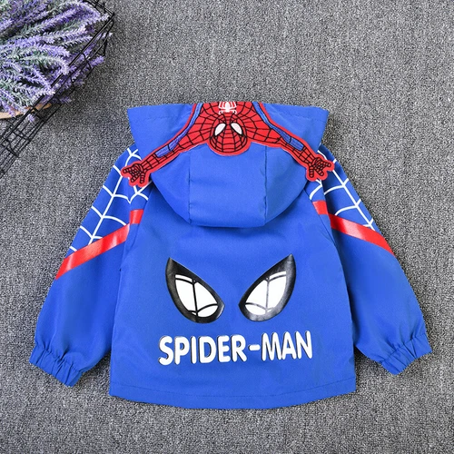 Spiderman Windbreaker Jacket Boys Childrens Hooded Thin Jacket Christmas Gifts - Picture 5 of 31