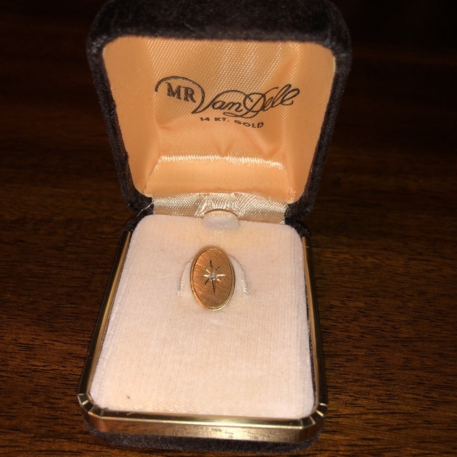 Antique 14k Gold Mens Tie Pin With Diamond eBay