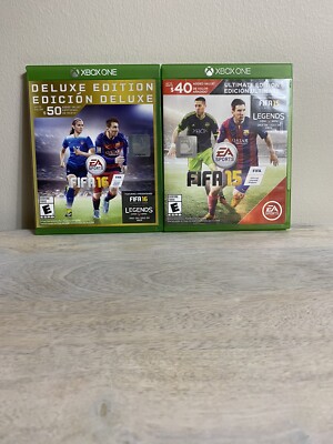 FIFA 15 - Ultimate Edition & FIFA 16 - Deluxe Edition Bundle - both CIB