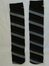 Black Grey Stripe Spiral Pop Socks One Size G5