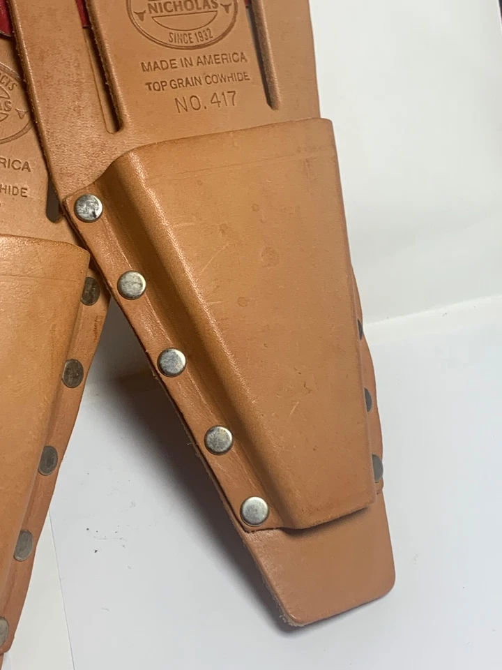 4 Vintage NOS Nicholas Leather plier tool holder - Image 4 of 4