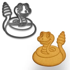 Mighty Gadget Coiled Rattlesnake Cookie Cutter - 4x3.74" (Random Color)