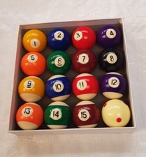 Pool Table Balls Spots  Stripes 2" 51mm Numbered 1 7/8" Red Spot White