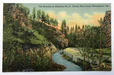 The Narrows Highway 91 Florida Short Route Birmingham Alabama AL Linen Postcard