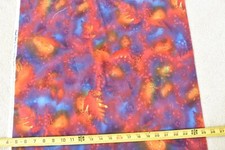 By 1/2 Yd, Stormy Red Orange Blue Purple Flannel, Benartex, Fossil Fern, P8059