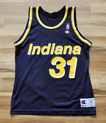 Reggie Miller Indiana Pacers Champion Jersey Navy Blue NBA Men 40