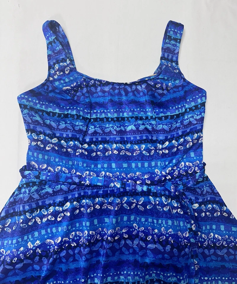 Gabar Traje de Baño Vestido de Baño Una Pieza 18/38 Azul Vintage Foto 2 de 4