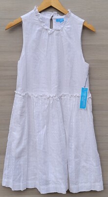 Draper James RSVP White Eyelet Style Lined Short Dress W/ Pockets Juniors Sz S