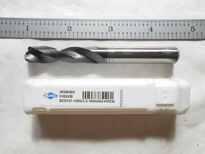 NEW MAPAL 3XD SOLID CARBIDE COOL-THRU DRILL 10MM CUT DIA. X 44MM FL X 89MM OAL