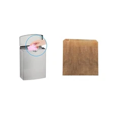 Bobrick B-270 Sanitary Napkin Disposal Stainless Flip Top 1 Gallon & Hospeco ...