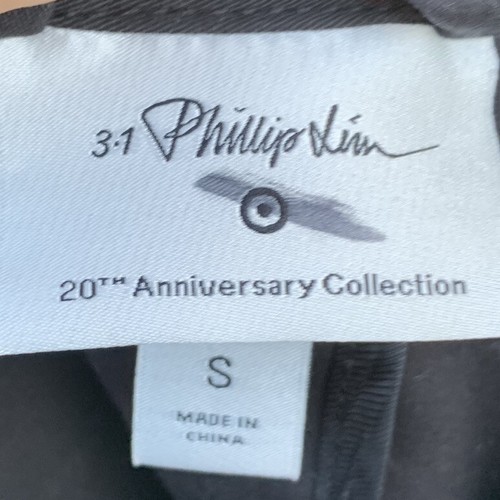 3.1 Phillip Lim Trench Coat Black Belted Button Up Women’s Size Small - Picture 5 of 11