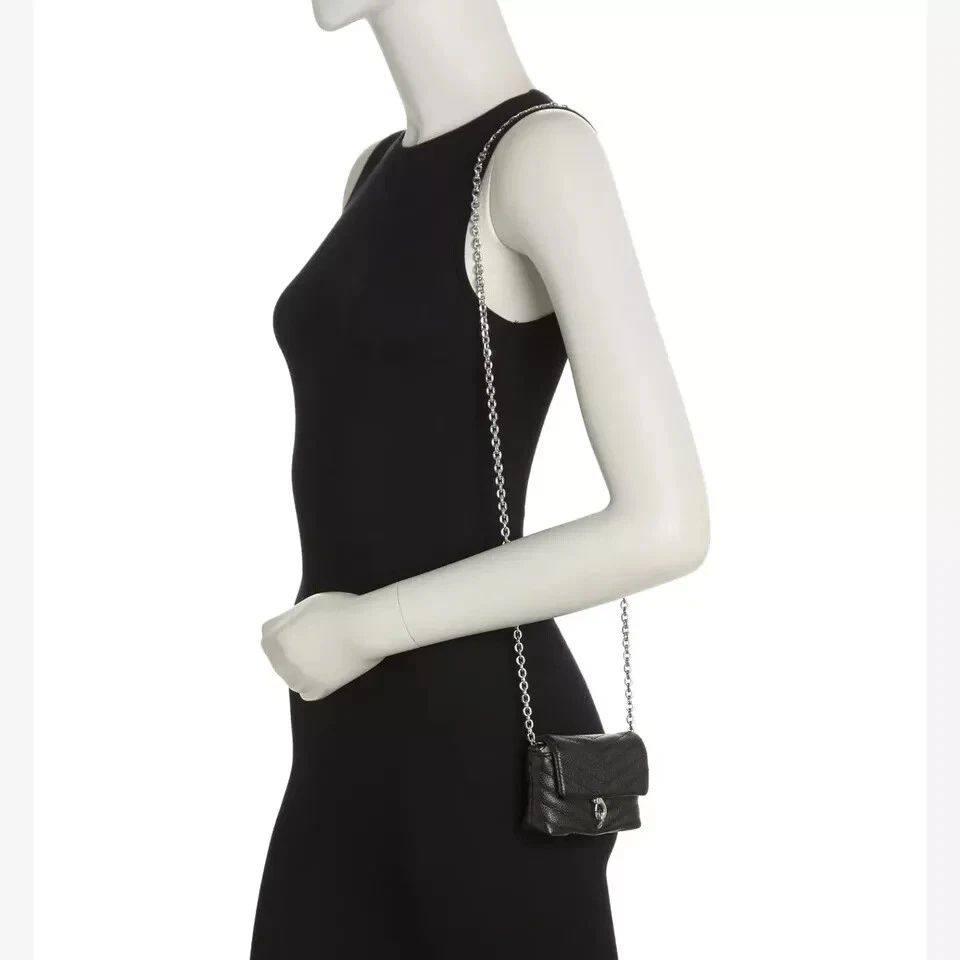 Rebecca Minkoff Edie Quilted Micro Crossbody Leather Black Very Rare - NWT - Image 2 of 4