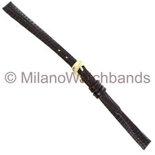 8mm Speidel Gator Lizard Grain Genuine Leather Brown Ladies Watch Band 250 130