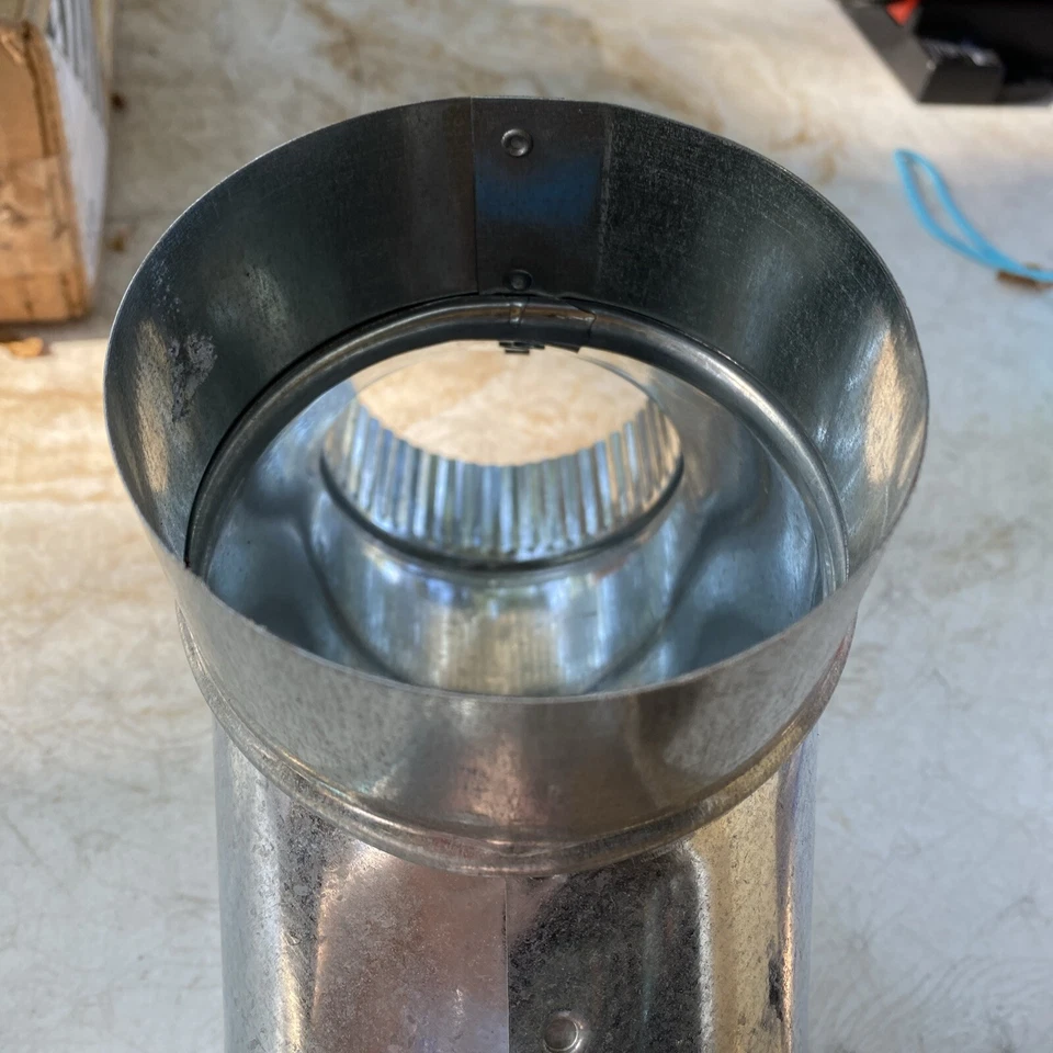 Camiseta Imperial GV0883 Plata 26 ga. Acero Galvanizado Horno Tubo 4 x 4 x 4 pulgadas Nueva Foto 4 de 4