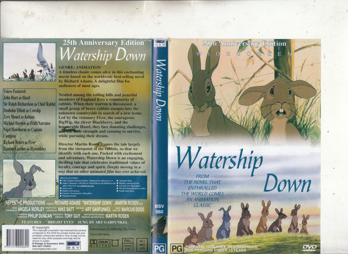 Watership Down-1978-Animated-Big Sky Video-Movie BSV-DVD | eBay