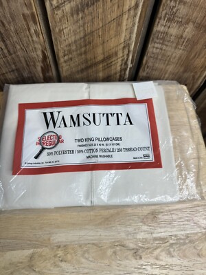 Wamsutta Selected Irregular Two King Pillowcases 250 Thread Count