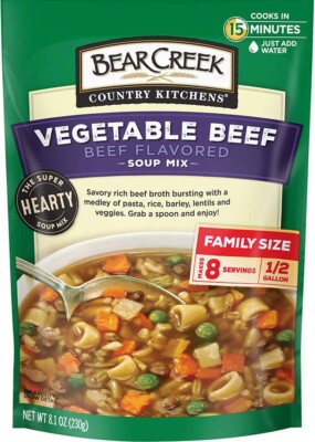 Bear Creek Vegetable Beef Soup Mix (Pack of 12)