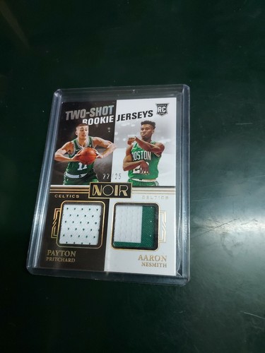 2021 Panini Noir P.Pritchard/A.Nesmith Boston Celtics SP Rookie Dual Relic#22/25 - Picture 3 of 4