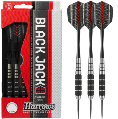 Harrows Black Jack Edelstahl Darts 18g 20g 22g 24g Gramm