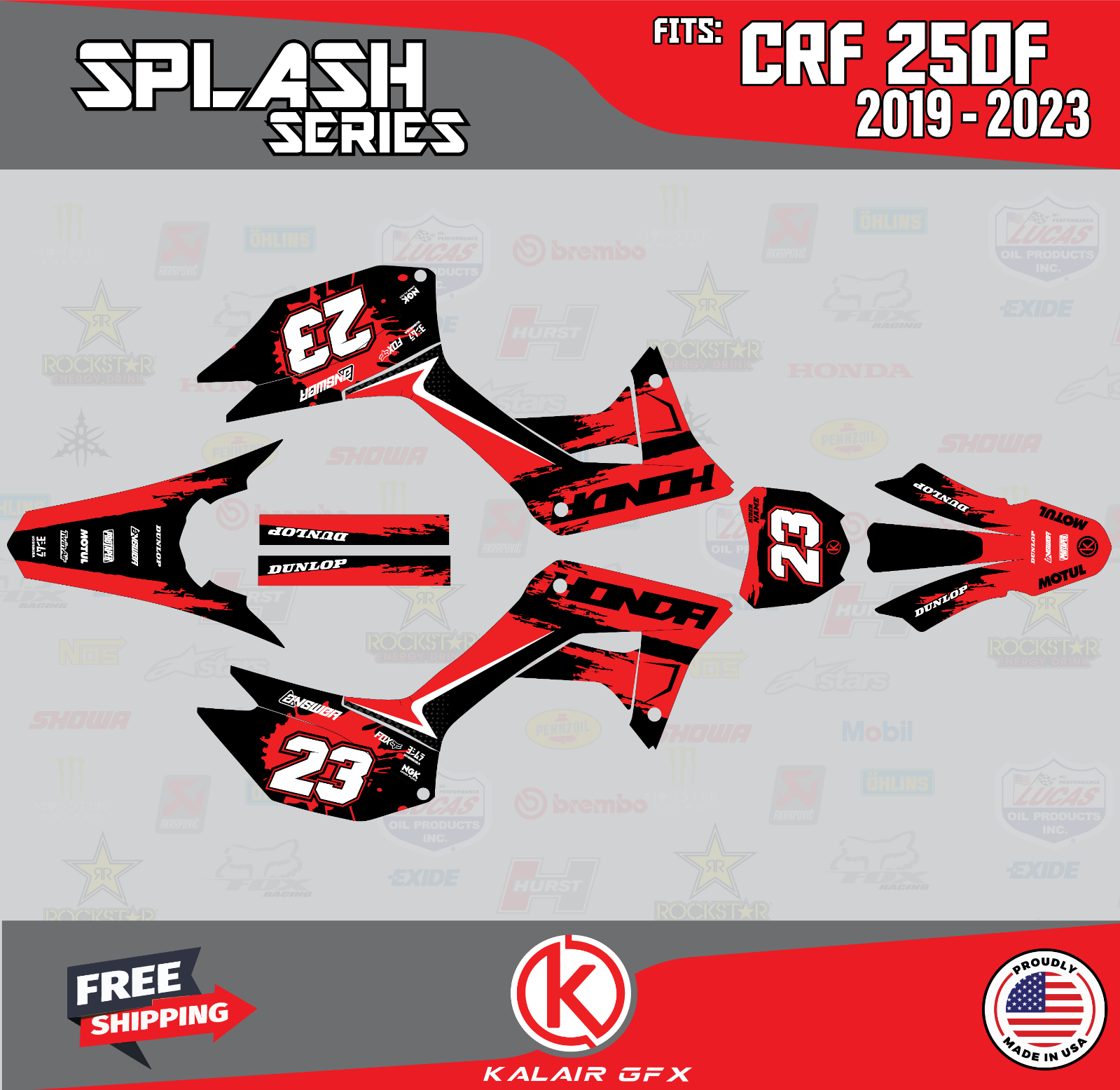 Pedane per moto da cross per CRF125F 2014-2023 / CRF250F 2019-2023 / CRF110F 2013-2022/ Sur Ron/HAWK 250 / CRF150F CRF230F 2003-2020 Rosso