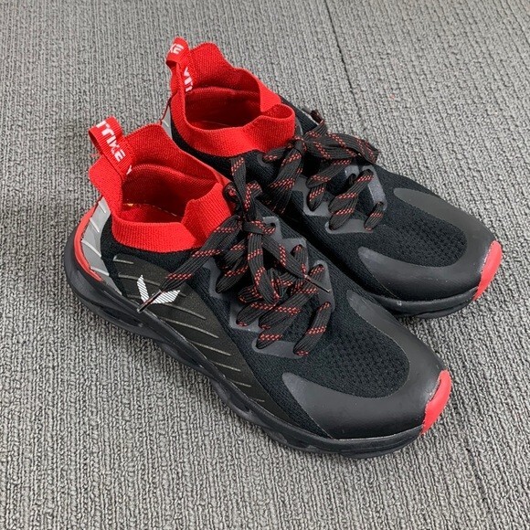 SAOLA Sneakers Vitike JMFCHI ragazzo taglia EU 36 US 4 4 5 nere rosse argento scarpe da corsa