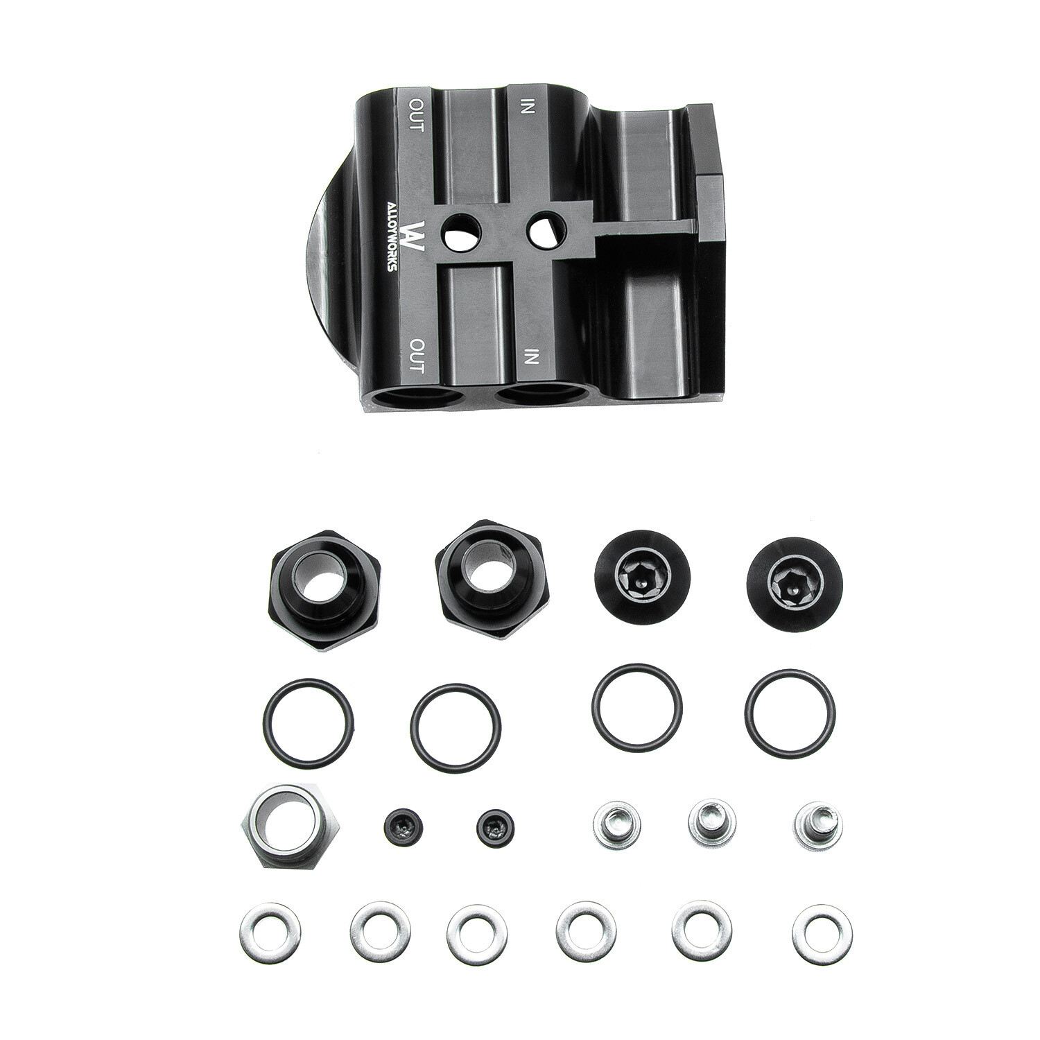 ASI Aluminum 4-Port Side Entry Oil Filter Mount 3/4-16 Billet