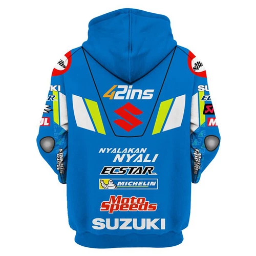 Polyester FOR: SUZUKI Sweat Fleece Pullover^Riding Quick Dry Moto Speed Hoodies` - Picture 3 of 5