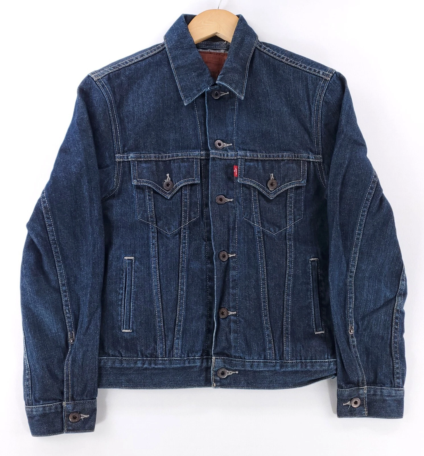 Levi's Trucker Jacket Blue Denim Long Sleeve Mens S