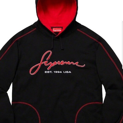 supreme embroidered hoodie