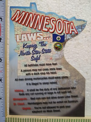 #ad Postcard Minnesota Laws Keeping the North Star State Safe $6.99