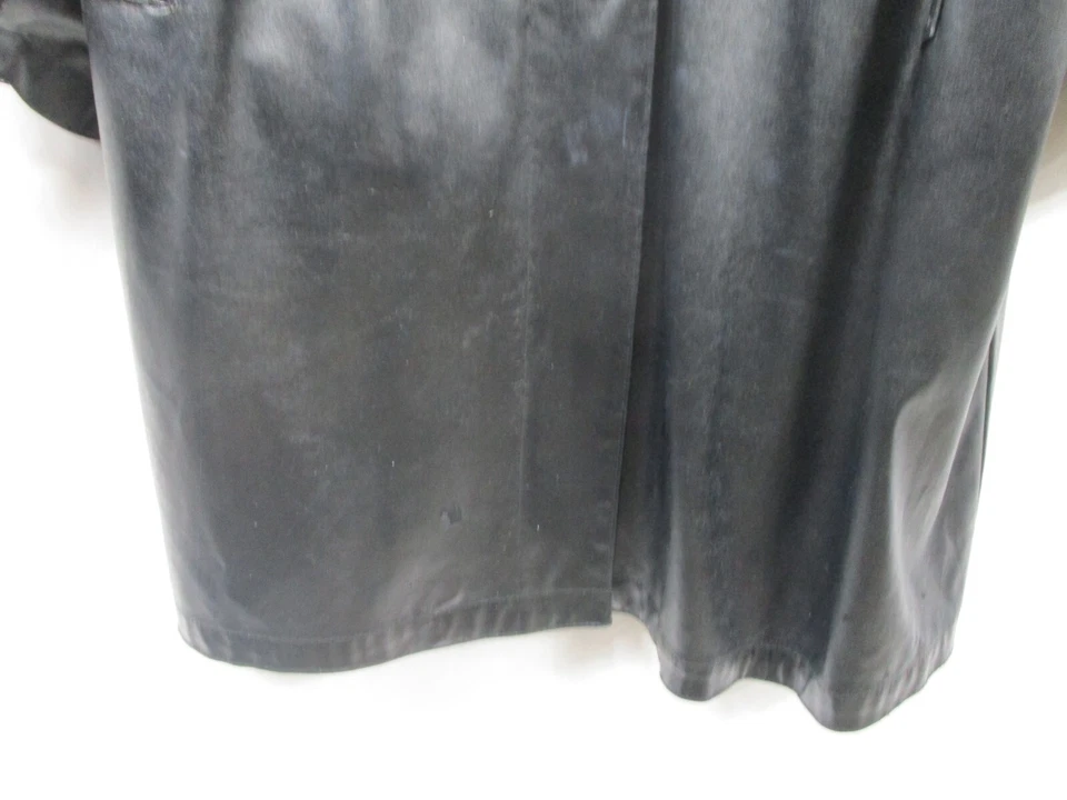 Abrigo Charter Club Mujer XL Negro Imitación Cuero Botón Manga Larga Cuello Poliéster Foto 4 de 4