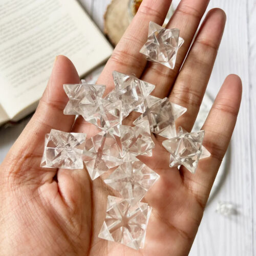 Cuarzo Transparente Merkaba Star 1 pulgada Cristal Terapia International Healing GemStone - Imagen 3 de 5