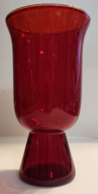 MCM Vintage Morgantown #9913 8-1/2  Ruby Red Patio Light / Vase