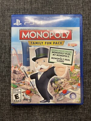 Monopoly Family Fun Pack (Sony PlayStation 4, 2014) Clean NM Disc